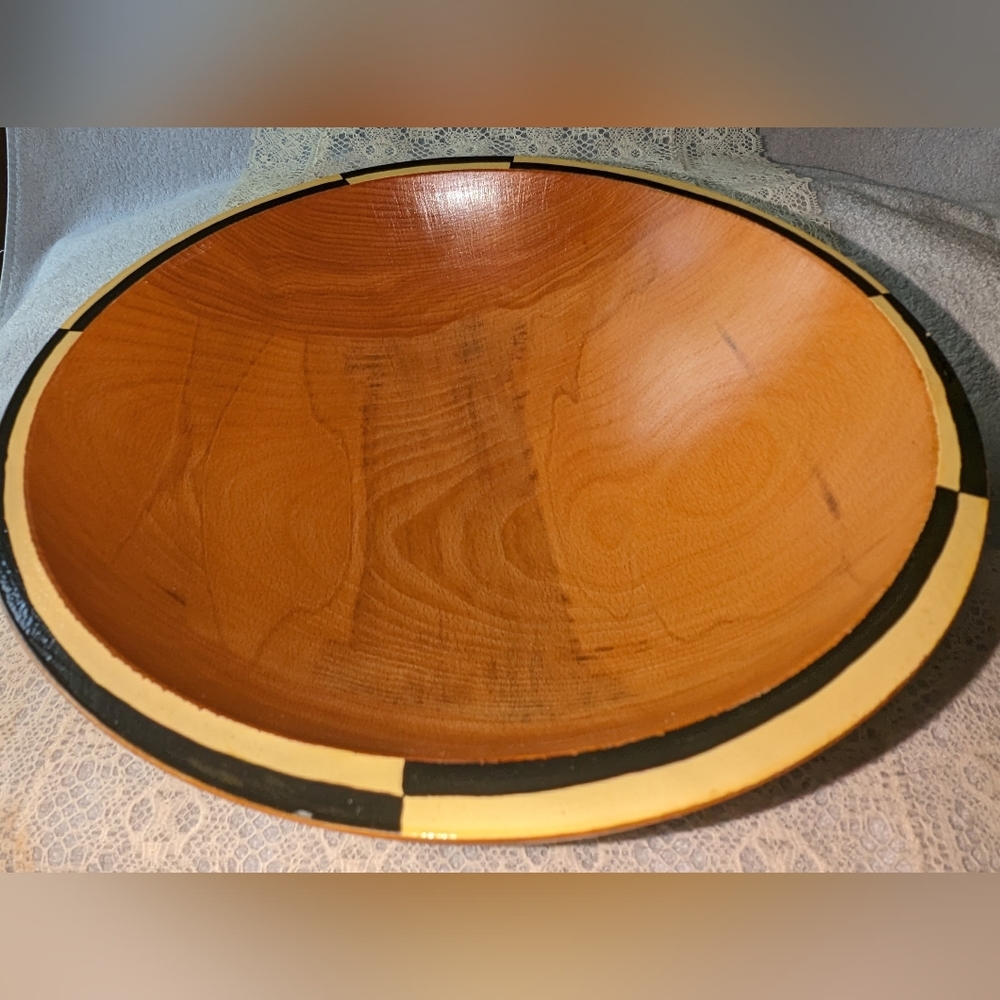 Robert Wilhelm Art Deco small wooden serving bowl.